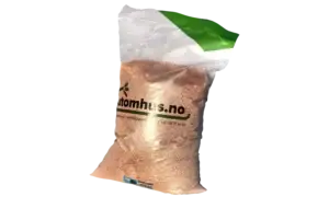 20 liters sekk med knust tegl, produktbilde.