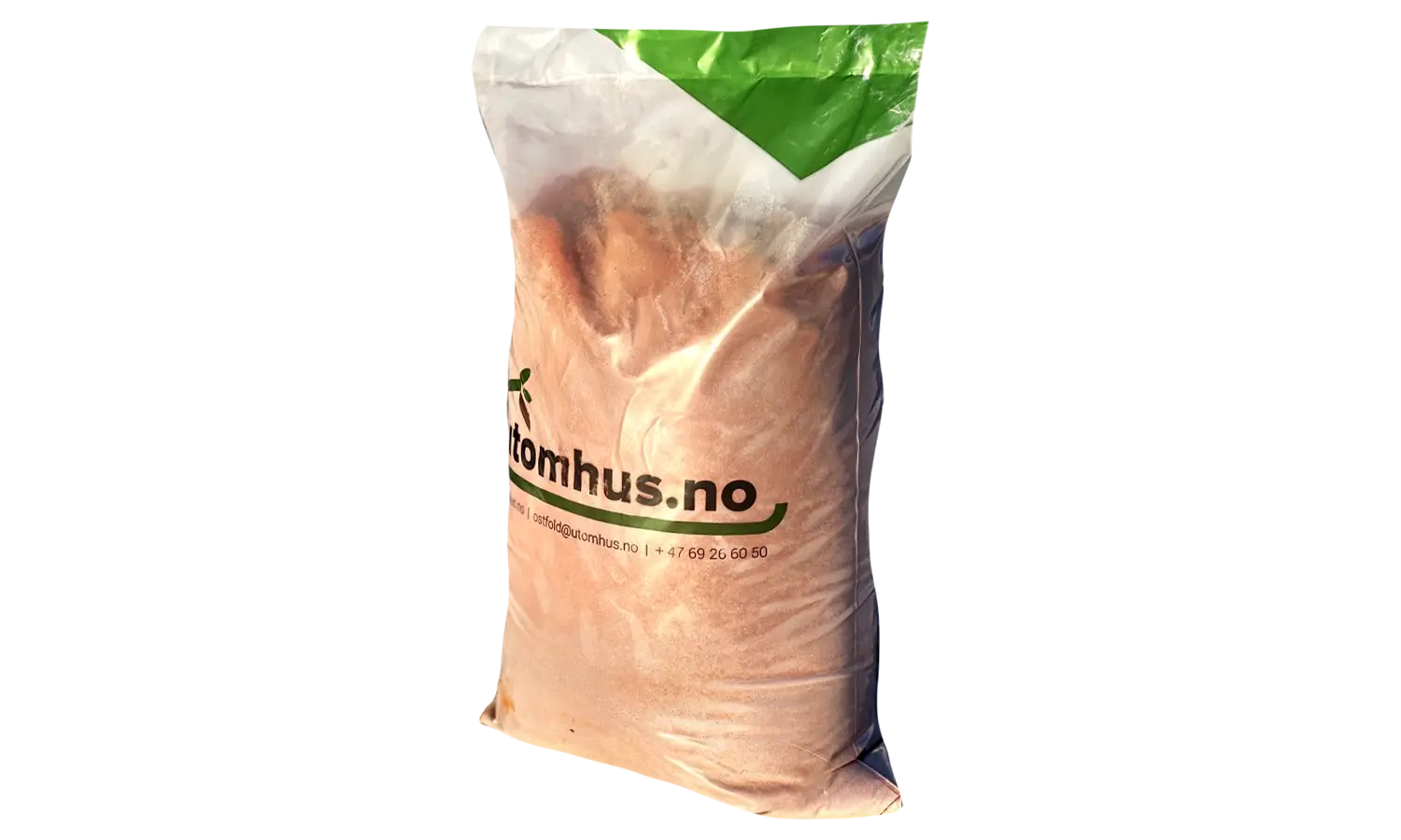 Sekk med tennisgrus 0–2 mm, produktbilde.