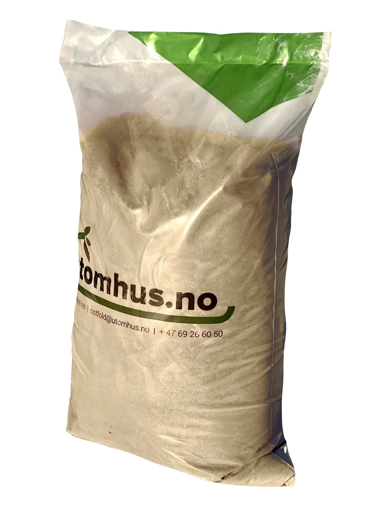 Plastsekk med leire 0–1 mm (finsiktet), produktbilde.